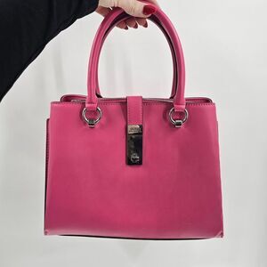 Guess Pink Handbag Tote Hot Logo Barbie Sachel Large Bag